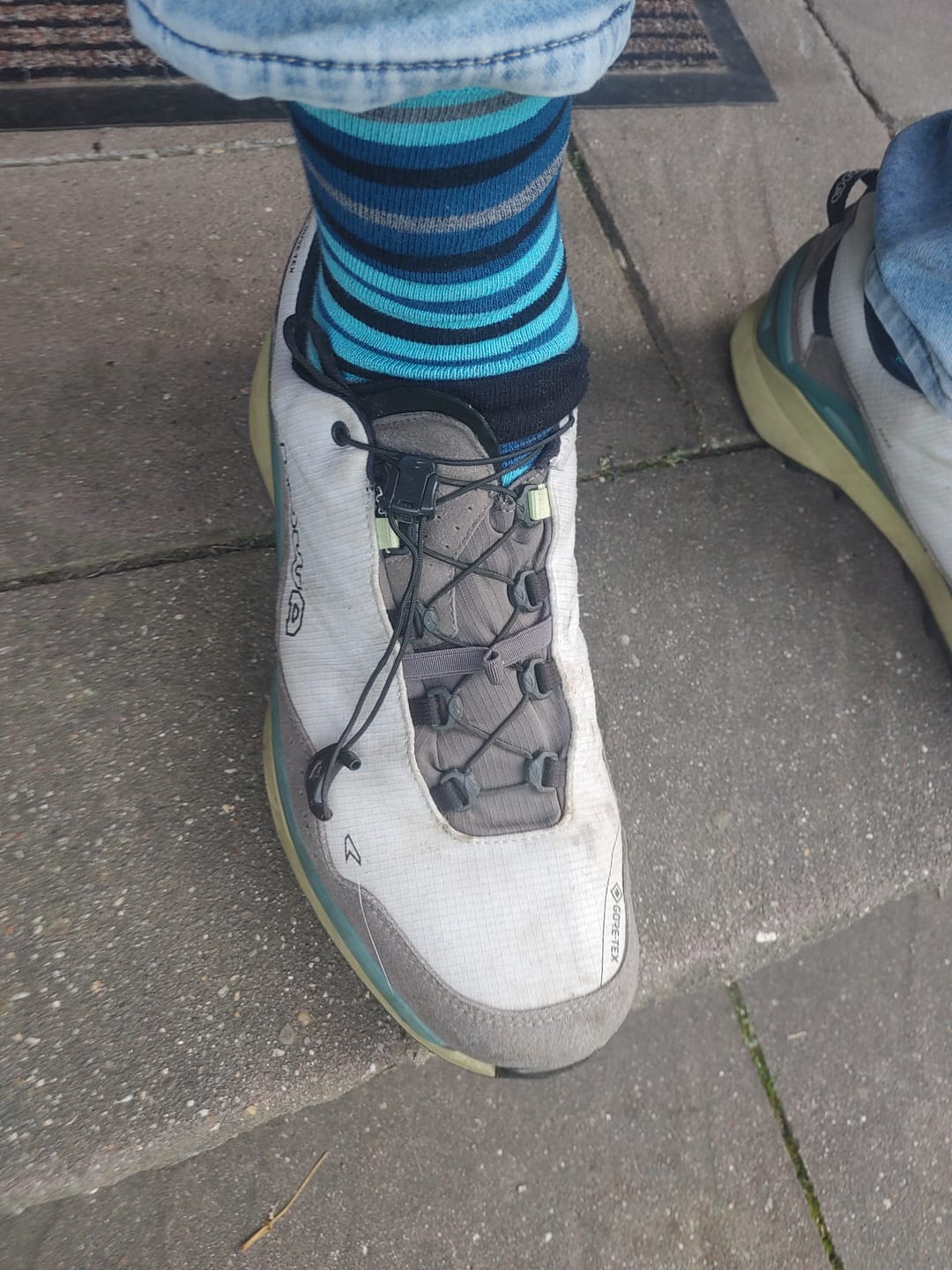 Customer photo review of Bambus Viskose Socken Ringel blau Softrand ohne Gummi Unisex bamboo:line 3-15 Paar