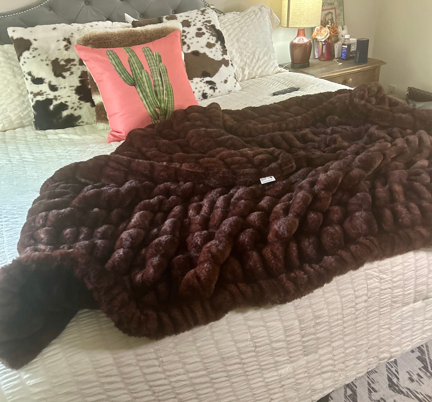Customer photo review of The Nutmeg Milan Blanket