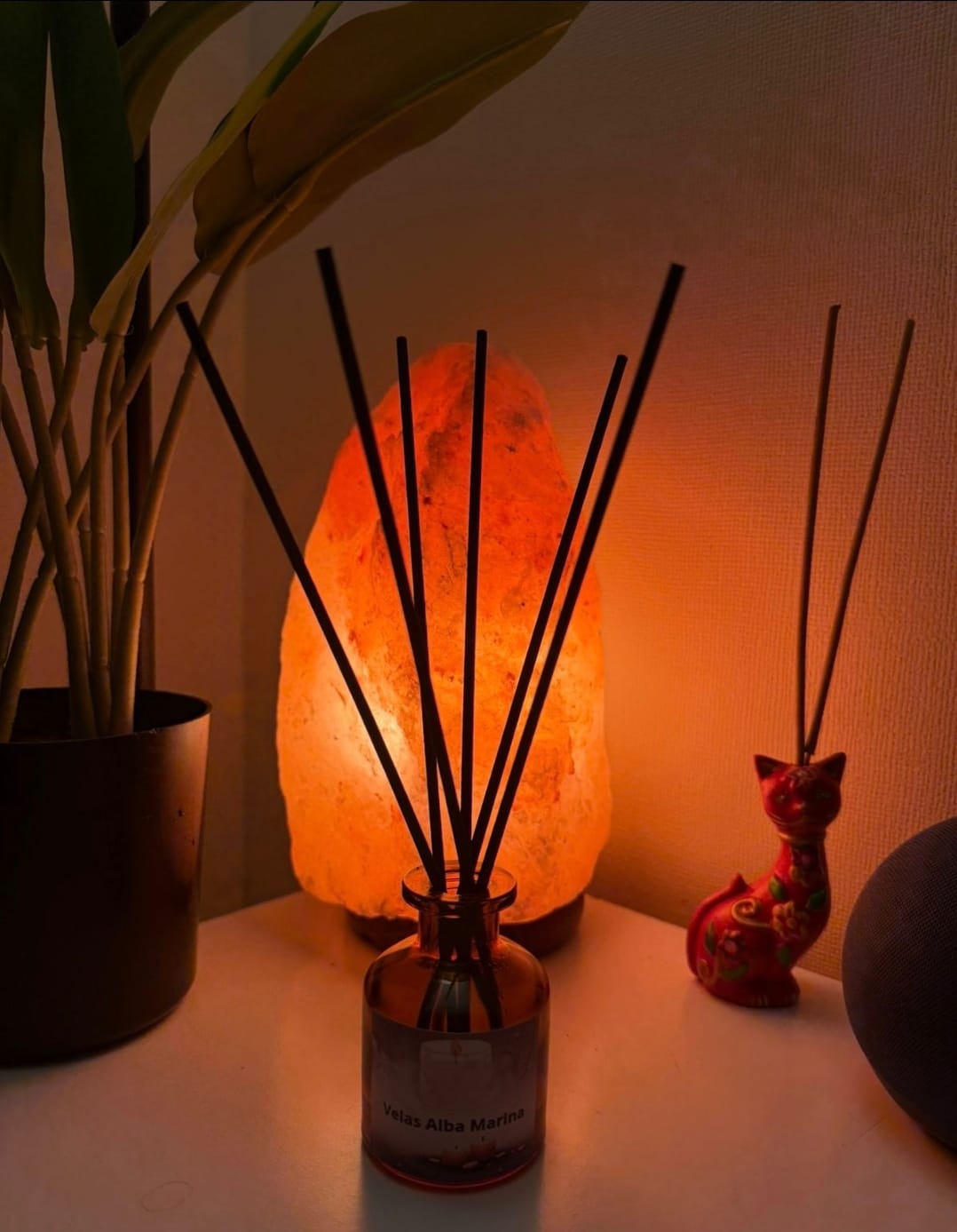 Customer photo review of Mikado 50 ml difusor vidrio ámbar curvo con tap. varillas n.