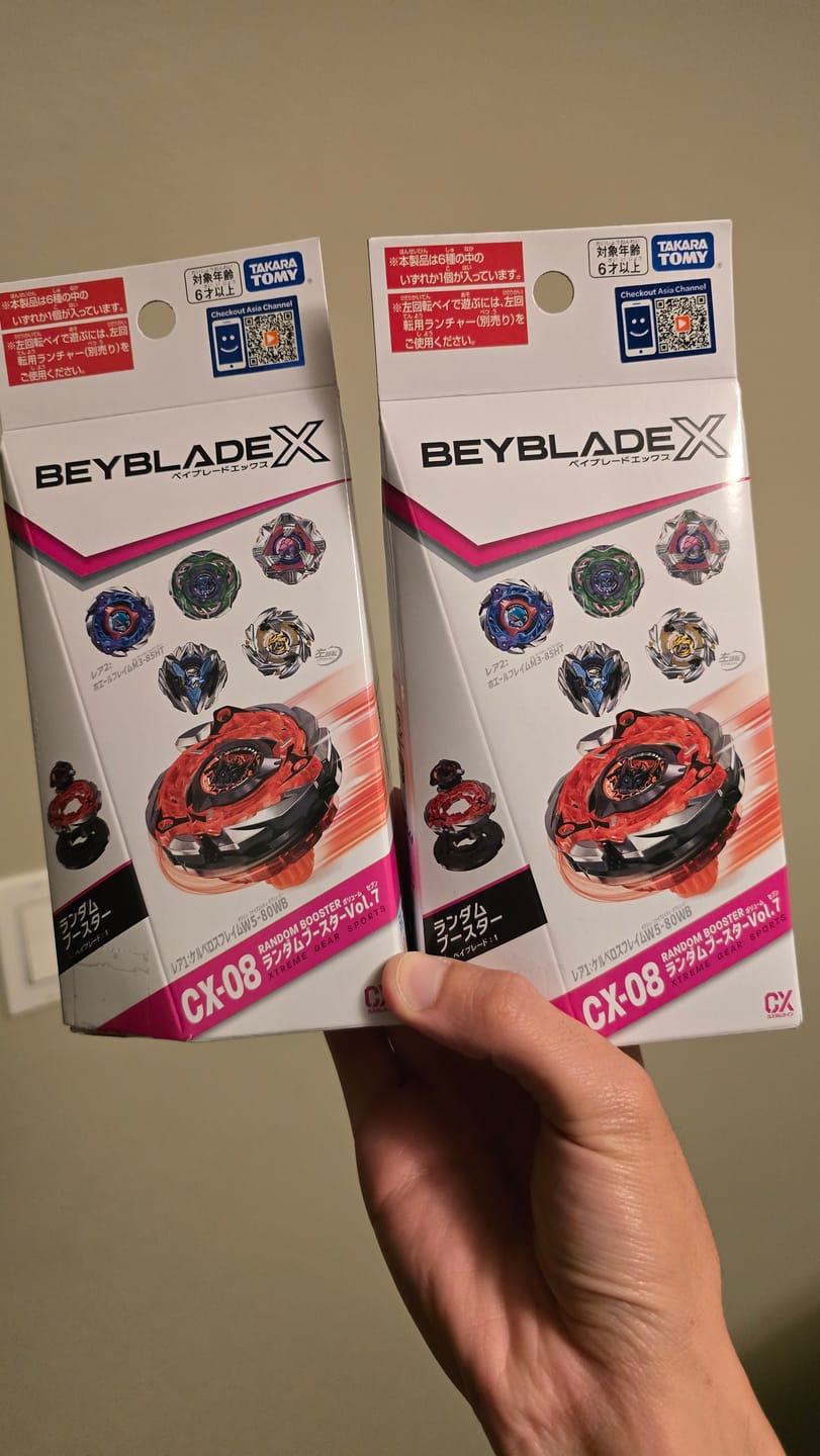 Customer photo review of Takara Tomy Beyblade X CX-08 CerberusFlame W5-80WB VOL 7 Random Booster