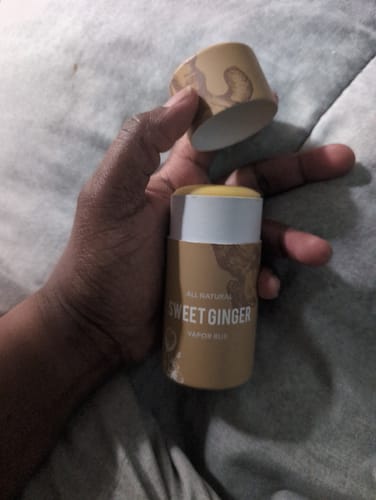 Customer photo review of Sweet Ginger Vapor Rub Stick
