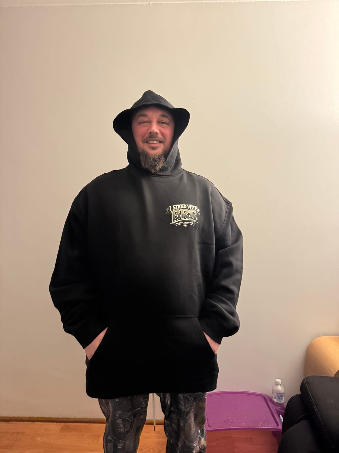Customer photo review of Big Chocky | Stand With BRS Hoodie
