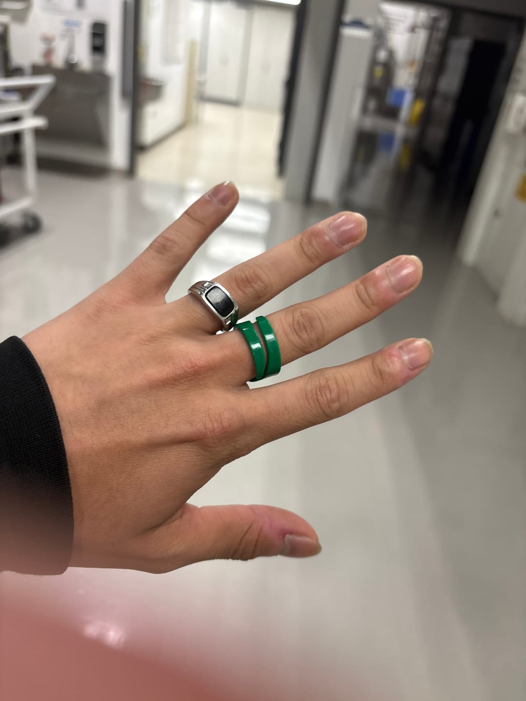 Customer photo review of Black Agate Ring