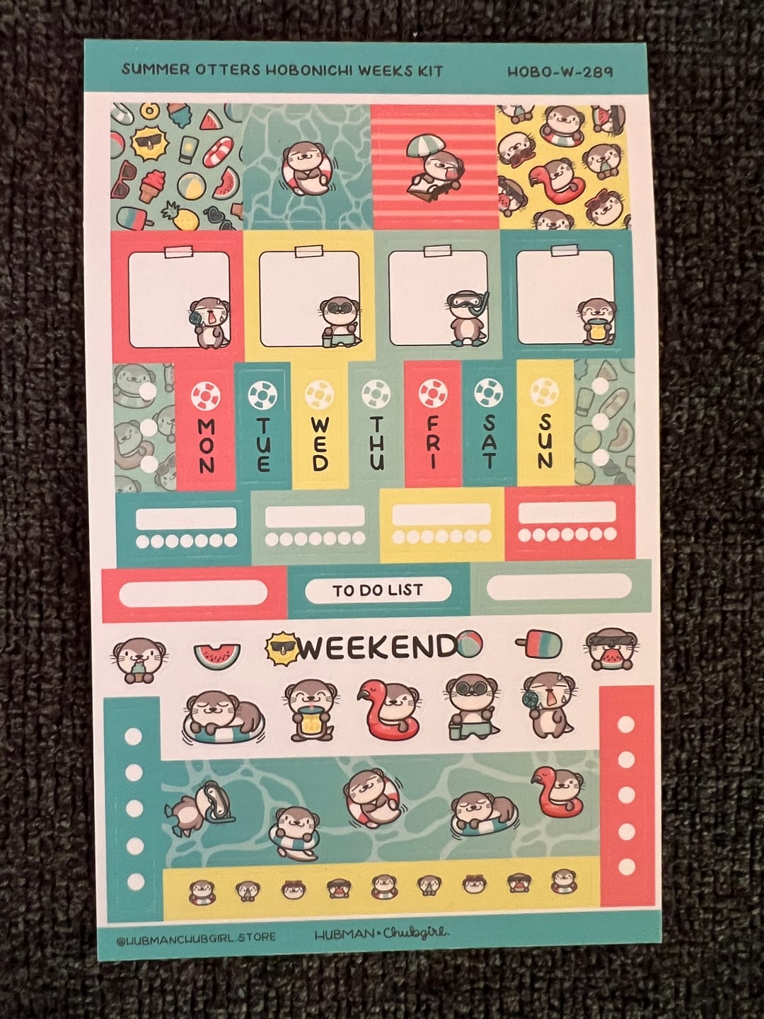Customer photo review of Summer Otters Hobonichi Weeks Kit