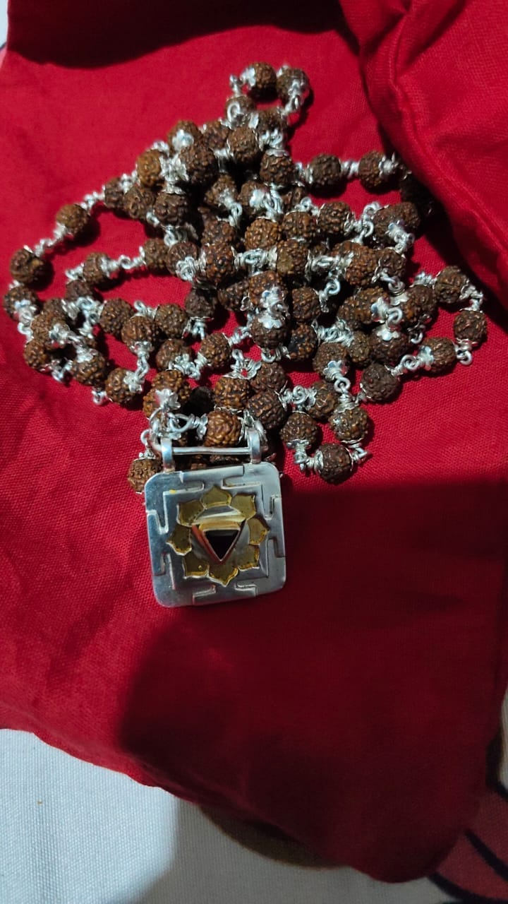 Customer photo review of Sacred Geometry Goddess Kali  Silver Pendant