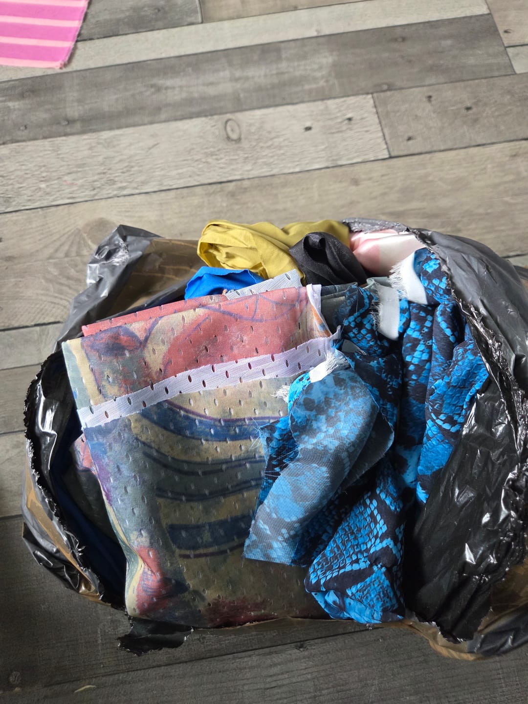 Customer photo review of 50p A Metre: Print & Plain Fabric Bundle