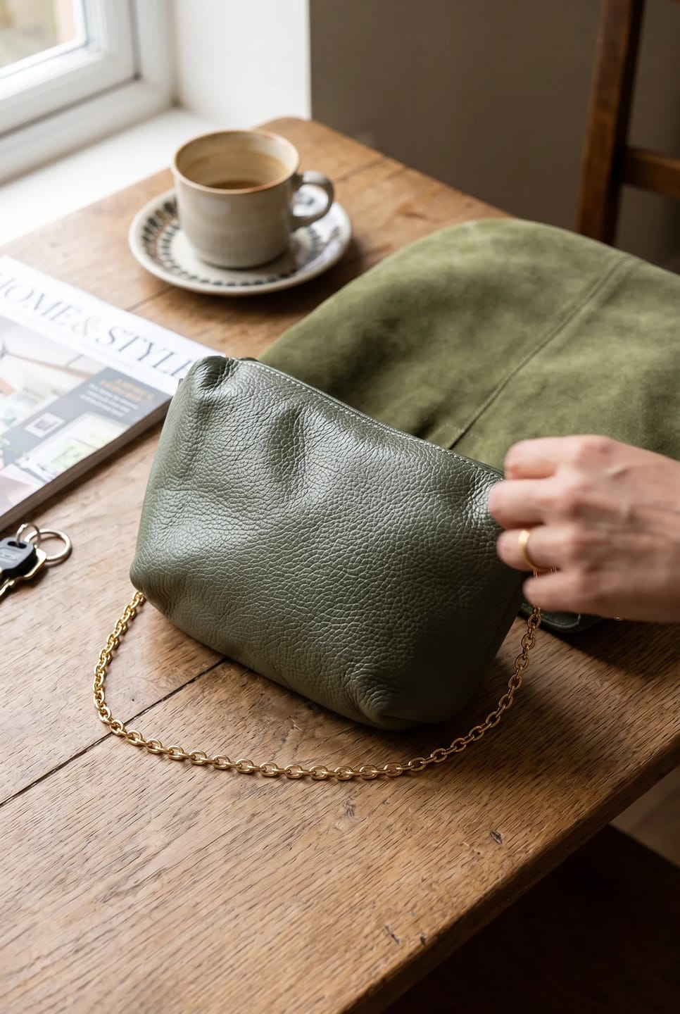 Customer photo review of LUNA No.2 | Yavrulu Tote Çanta | Zümrüt Yeşil