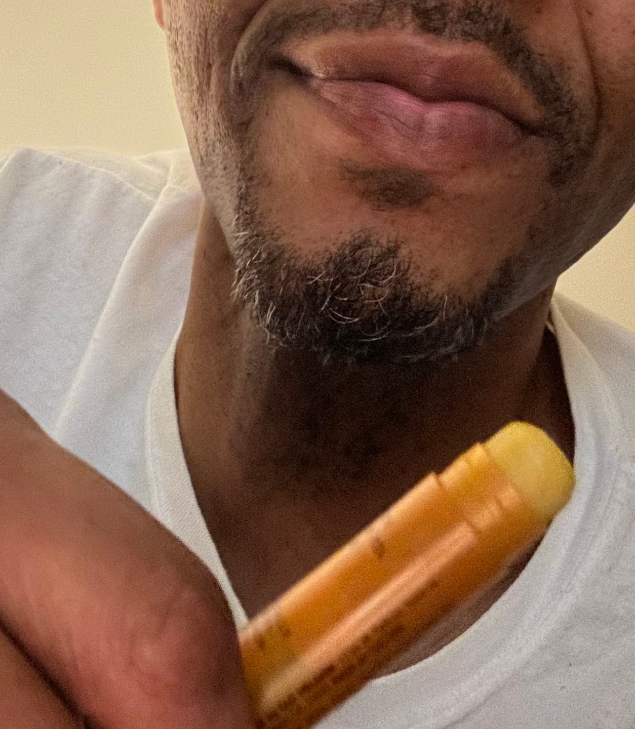 Customer photo review of Turmeric and Lemon Lip Balm (for Dark Lips)