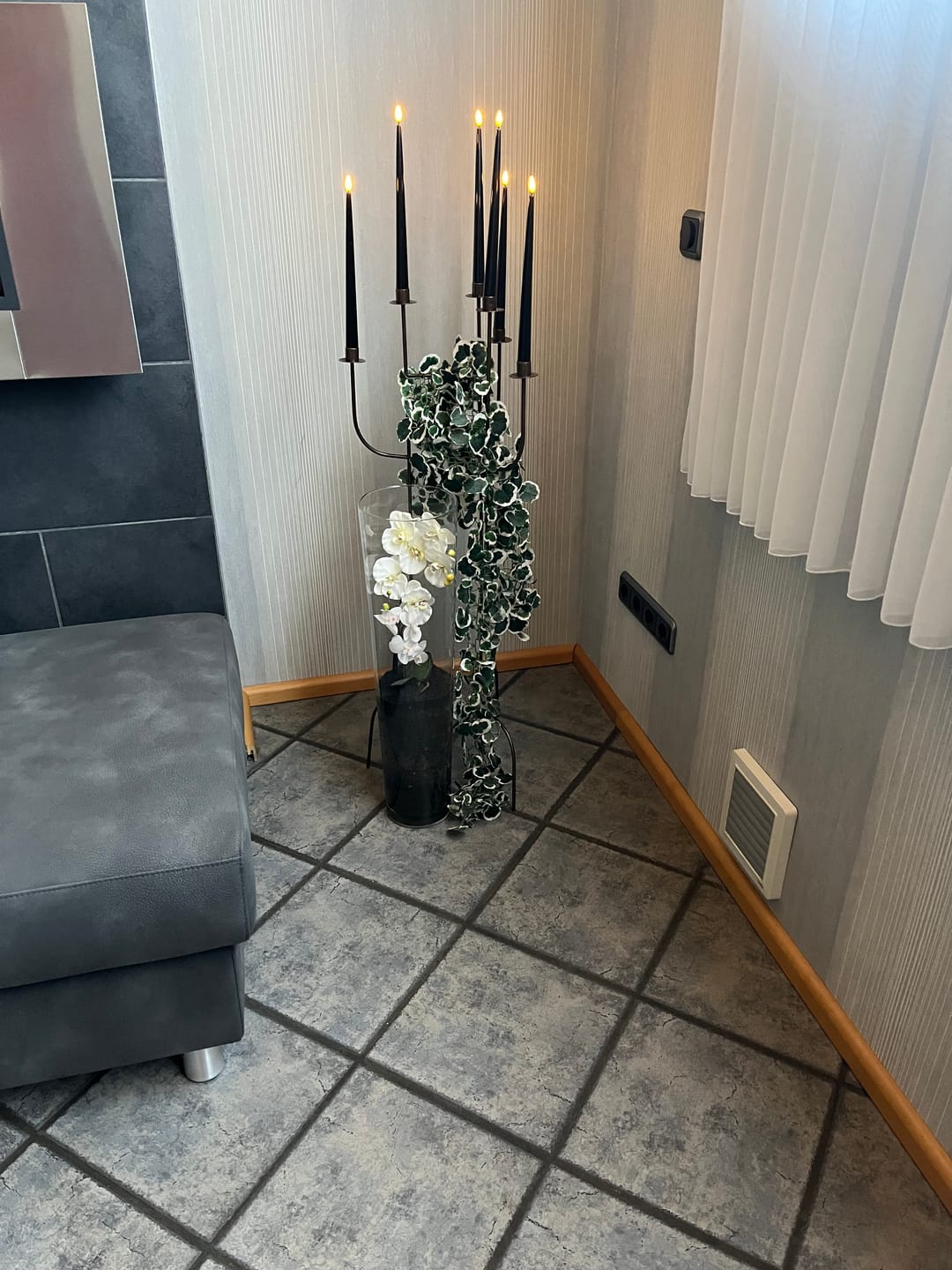 Customer photo review of LED Kertelys med Lak, 2 stk (28 cm) Sort