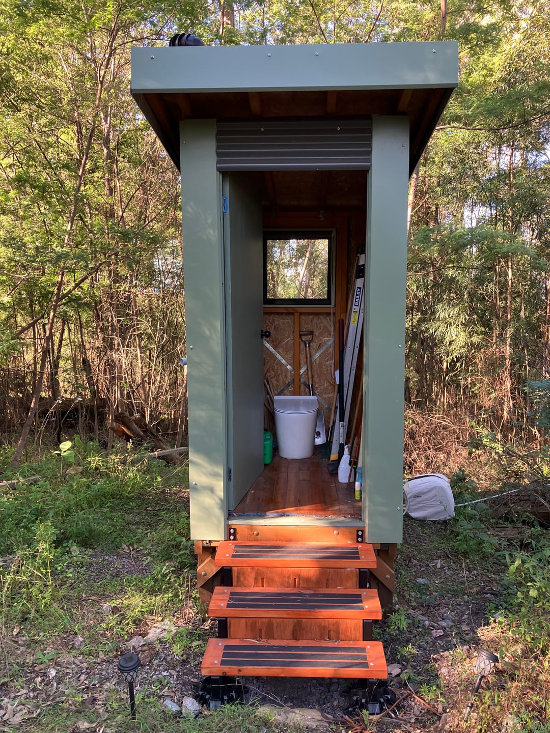 Customer photo review of Modern Outhouse Plans