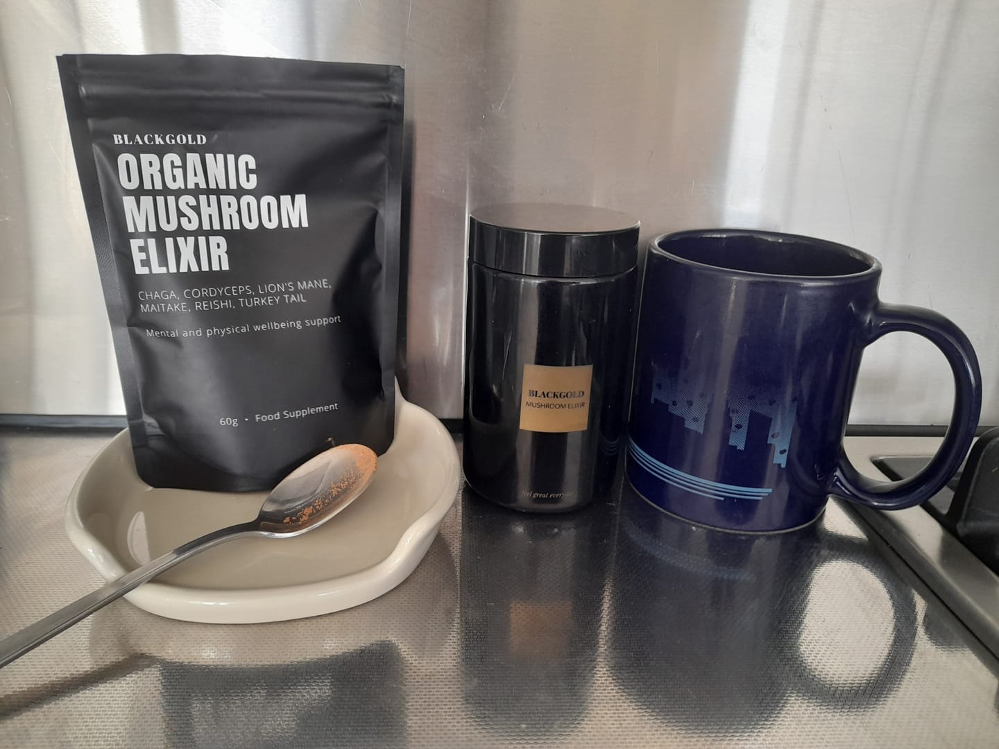Customer photo review of Organic Mushroom Elixir Extract