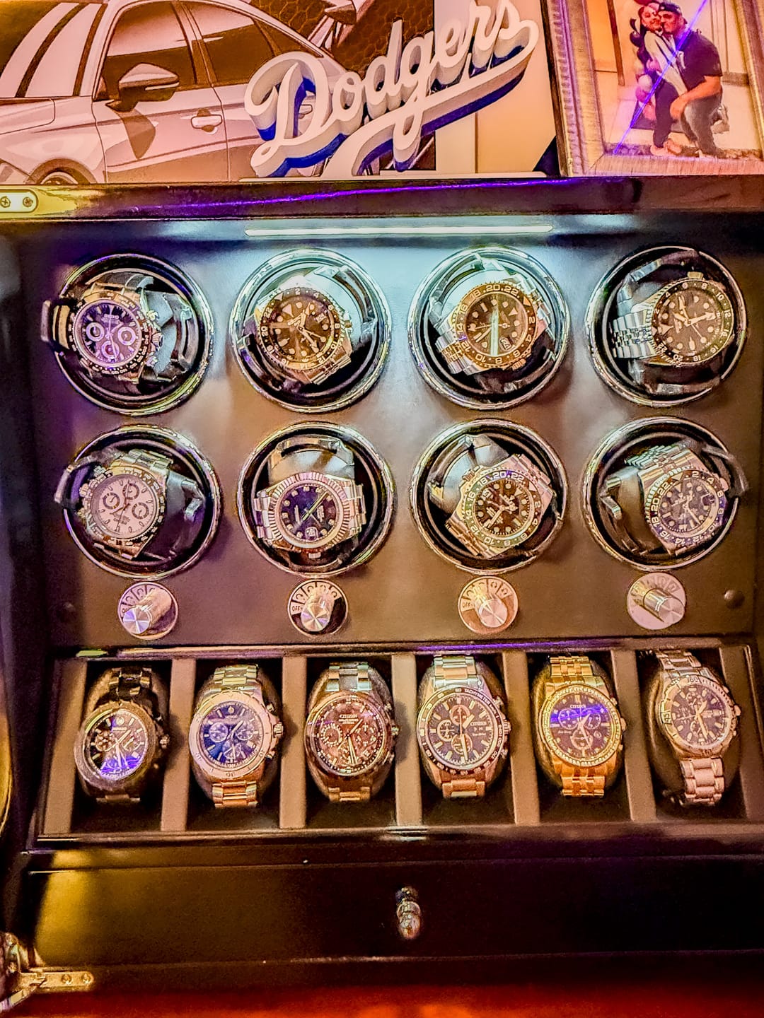 Customer photo review of Smart Luxury Watch Winder with Storage Organizer Case
