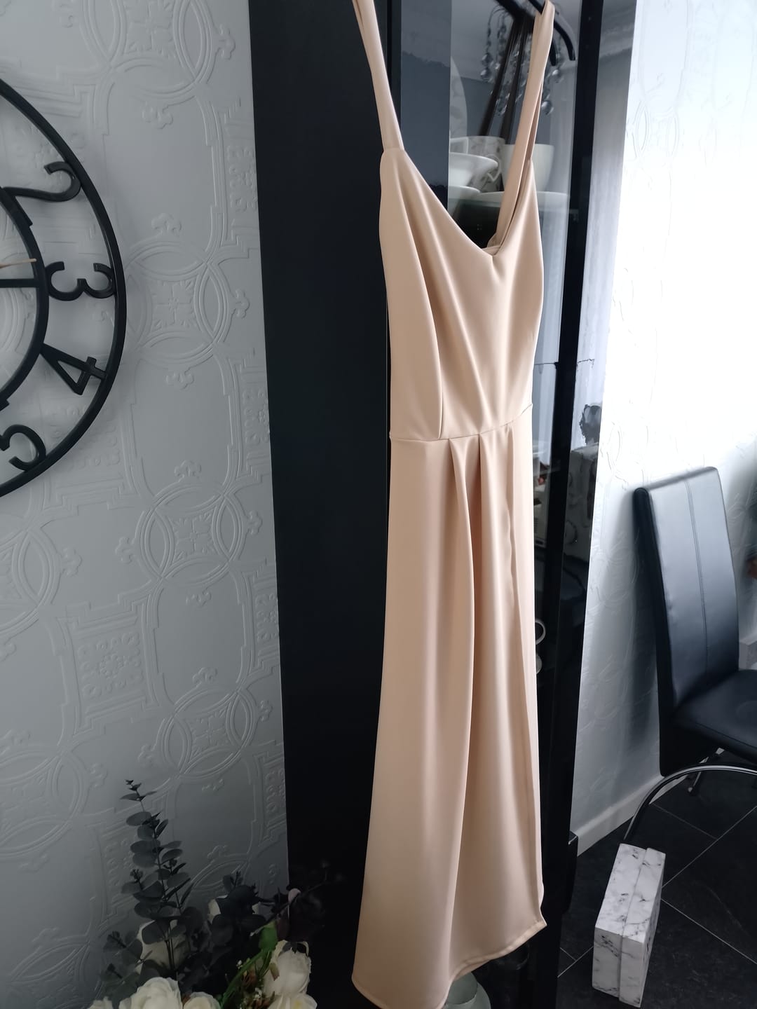 Customer photo review of Plain Lightweight Stone Scuba Crepe Stretch Fabric 4 Way Stretch