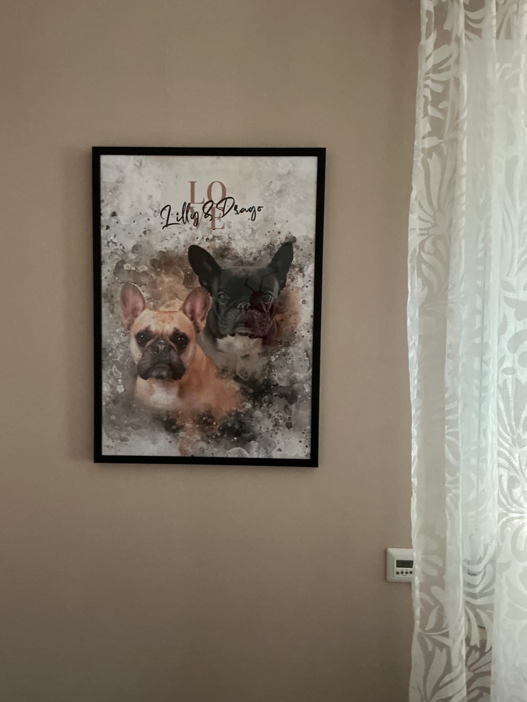 Customer photo review of Personalisiertes Portrait Poster und Leinwand - Aquarell Stil