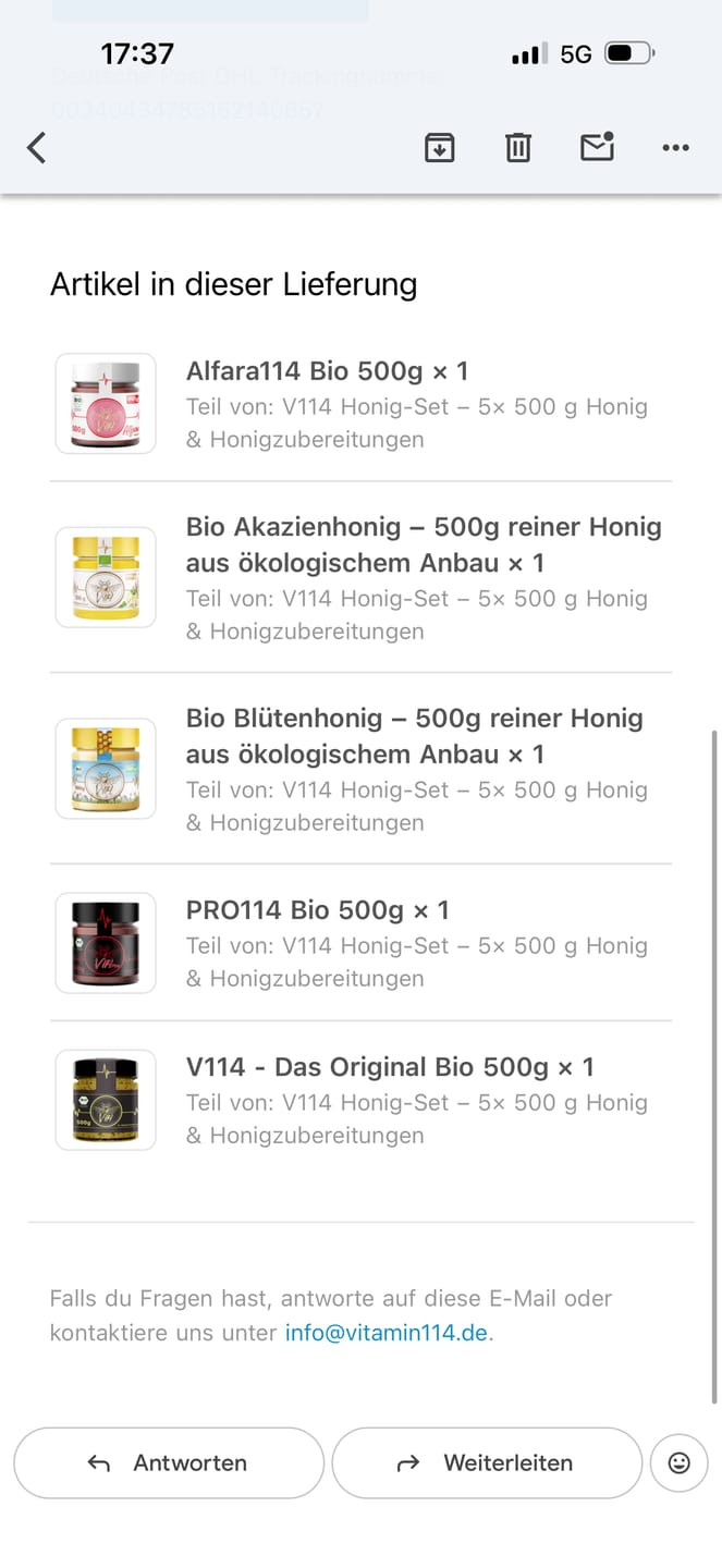 Customer photo review of Alfara114 Bio 500g