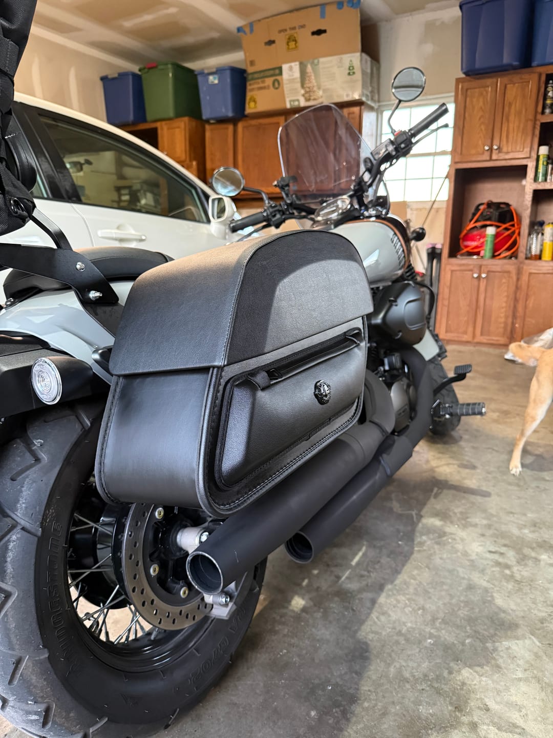Customer photo review of 28L - Pantheon Medium Quick Mount 2024+ Honda Shadow Phantom 750 Motorcycle Saddlebags
