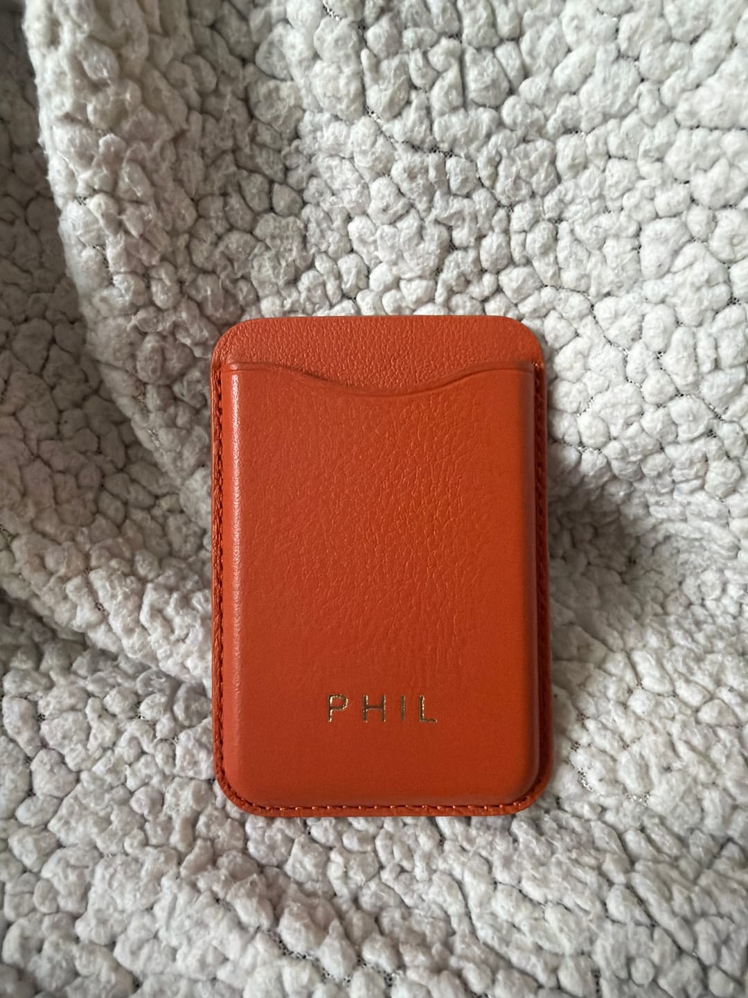 Customer photo review of Leather MagSafe Wallet