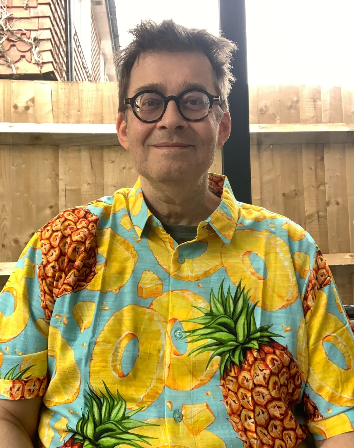 Customer photo review of Pineapple Express – Bamboo Short Sleeve Shirt