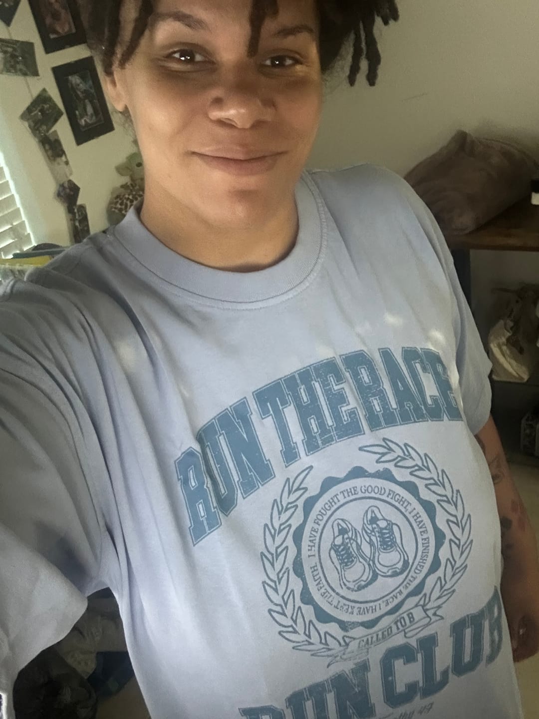Customer photo review of Run The Race T-Shirt