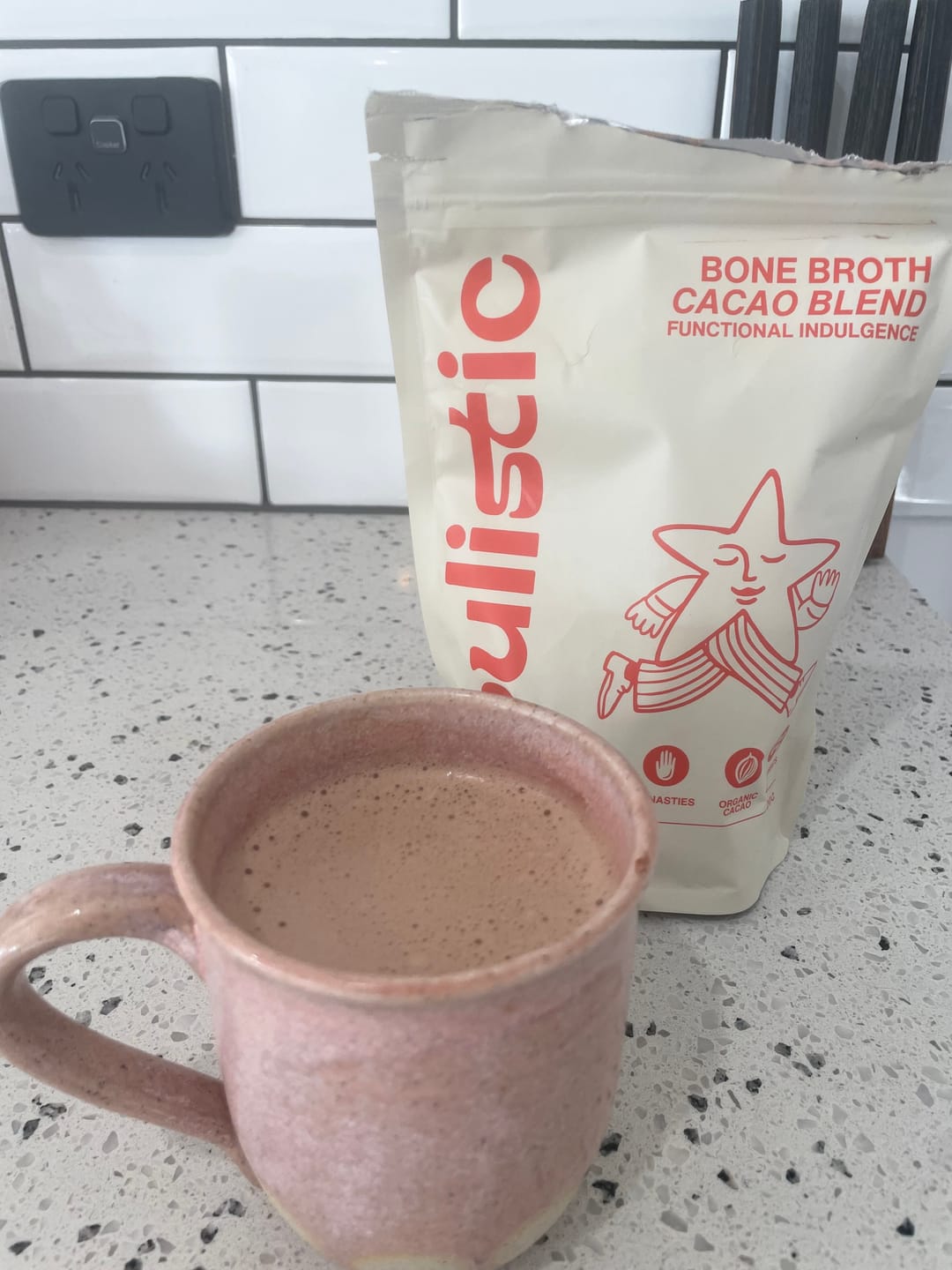 Customer photo review of Bone Broth Cacao Blend