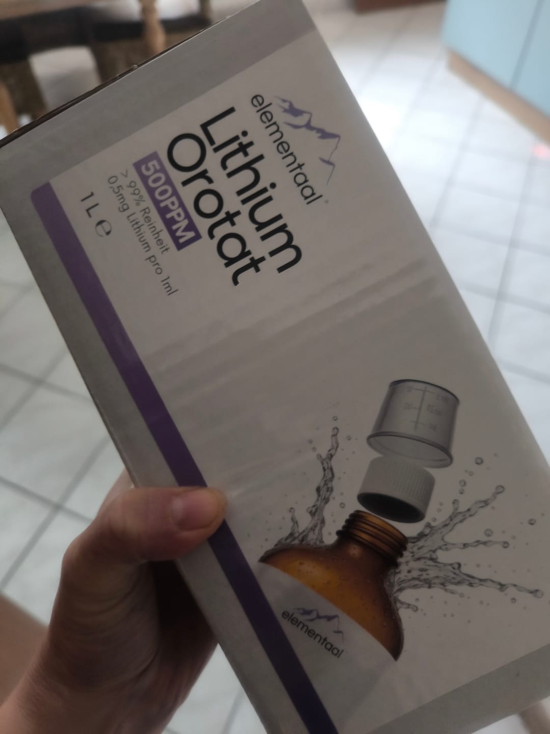 Customer photo review of Elementaal® Lithium Orotat | inkl. Dosierspritze, Messbecher & Pipette