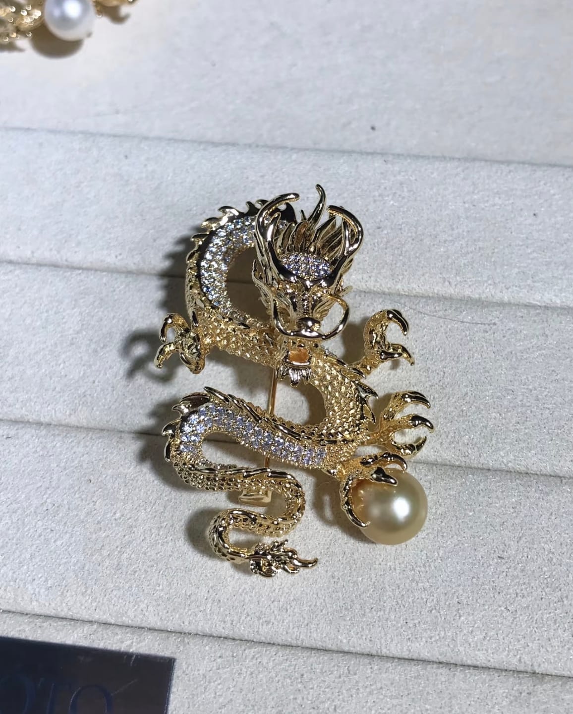 Customer photo review of Sovereign Dragon Brooch