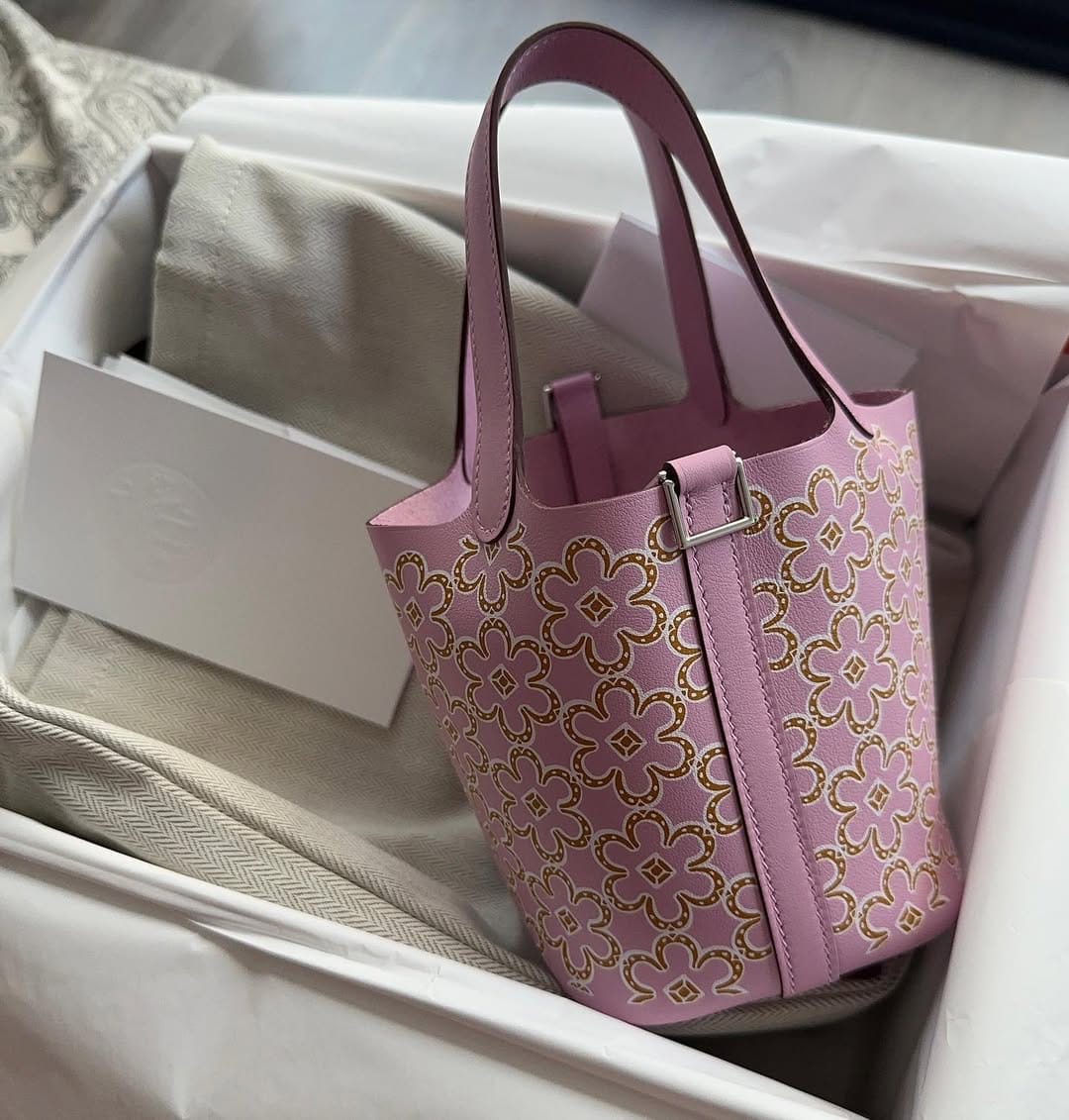 Customer photo review of Hermes 2026 Picotin Lock Micro "Lucky Daisy" Bag Swift Leather