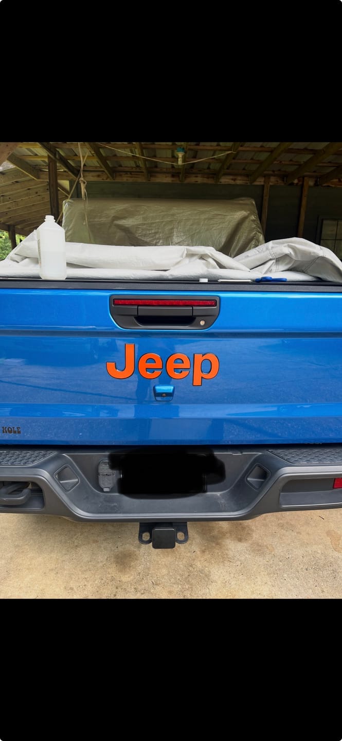 Customer photo review of JEEP Gladiator Emblem Overlay Decal Set | Fits 2020+ Jeep Gladiator