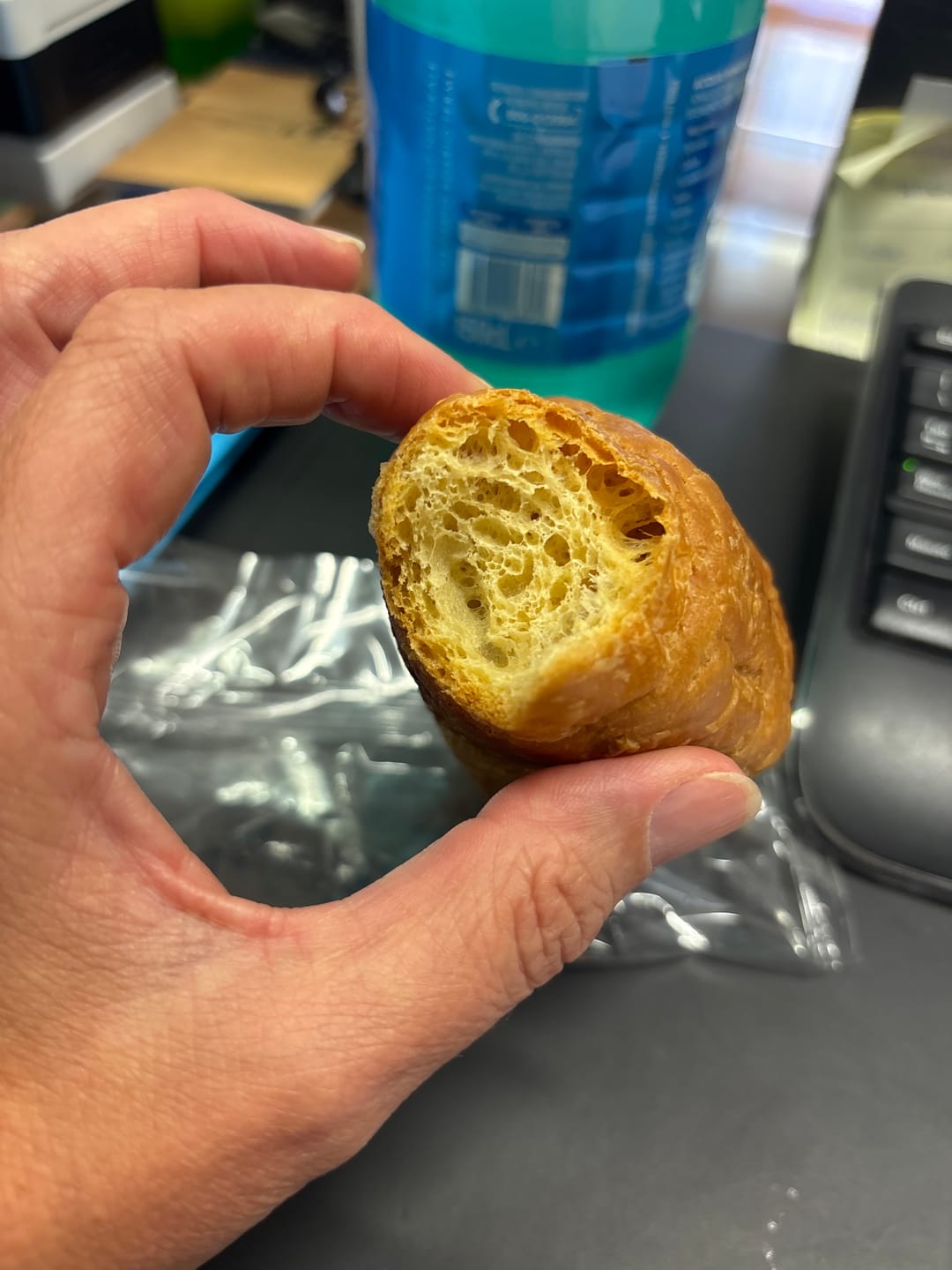 Customer photo review of 15 Cornetti proteici ripieni di crema alla nocciola