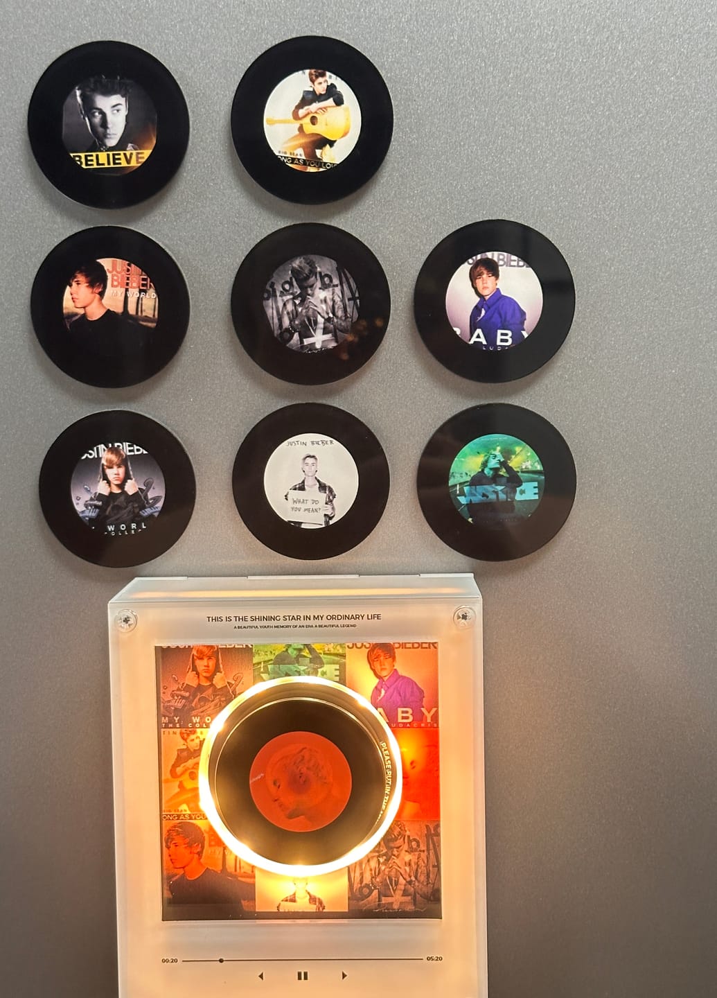 Customer photo review of TapTunely Music Memory Box — 9 Mini Discs