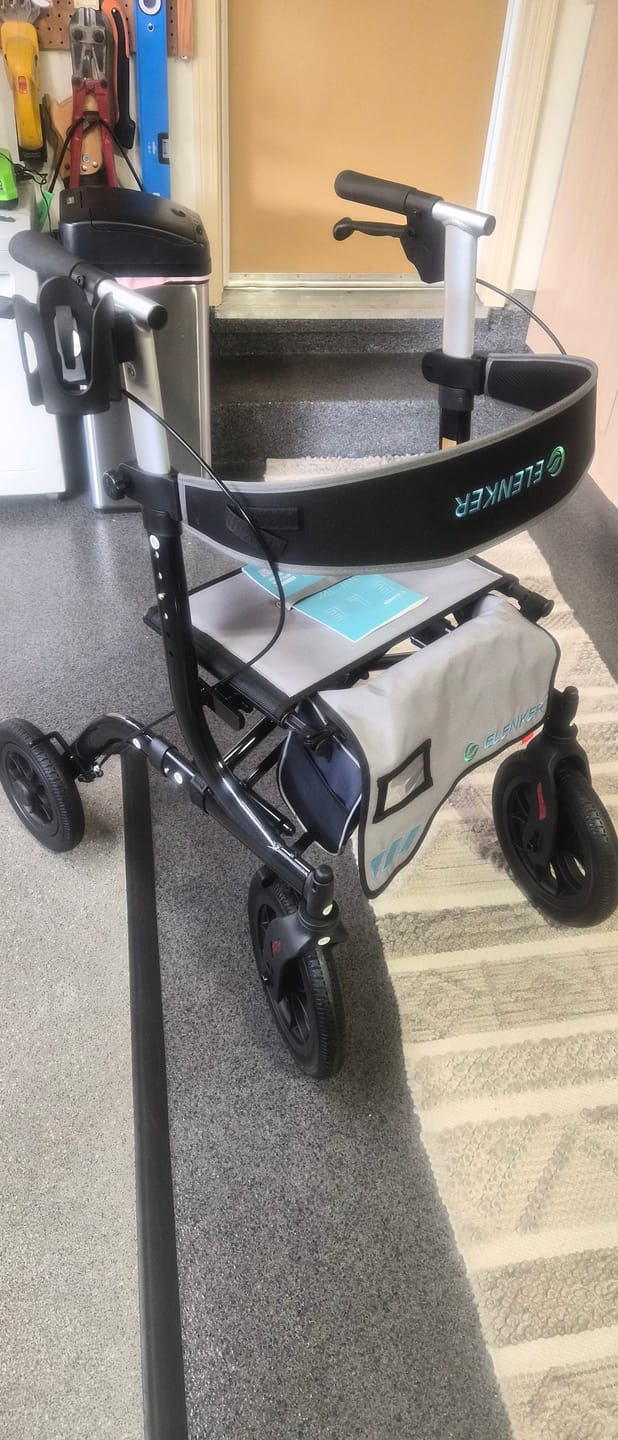 Customer photo review of HFK-9210KDB All Terrain Dual-Brake Rollator Walker 12" Wheels