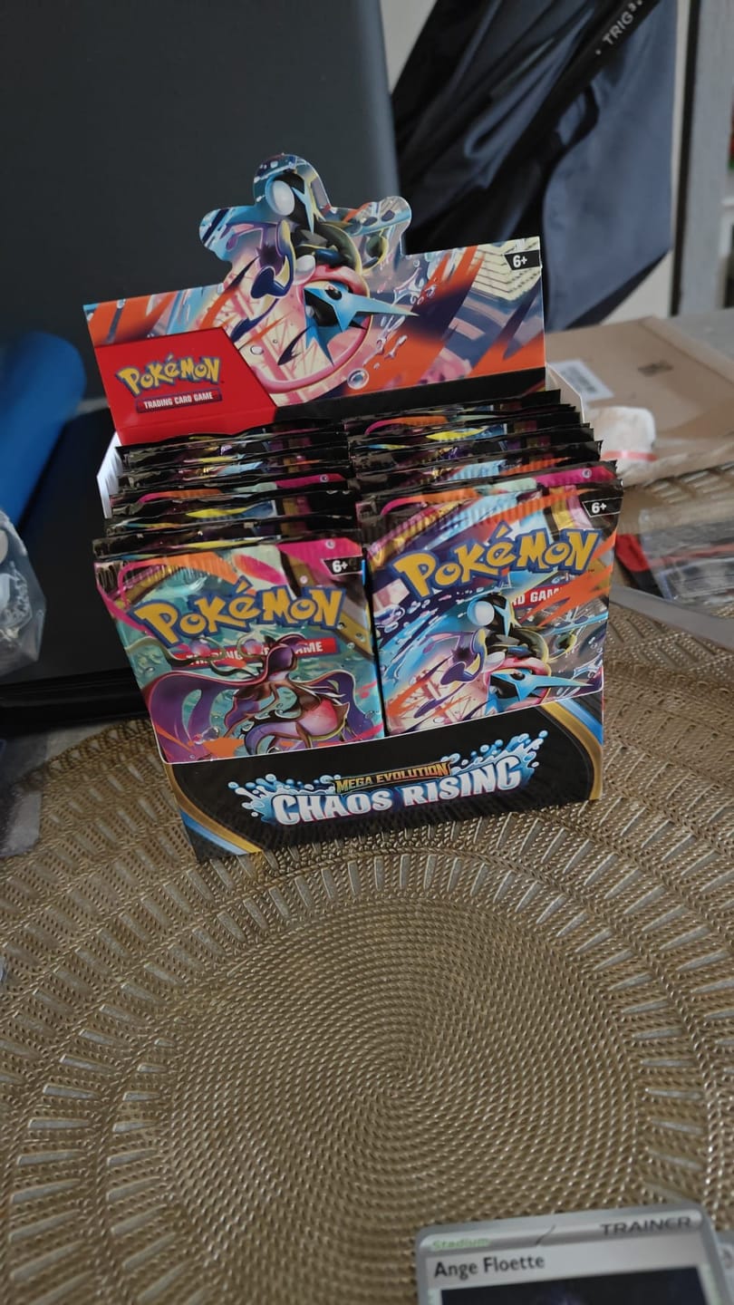 Customer photo review of Pokémon TCG: Mega Evolution - Chaos Rising Booster Display Box (36 packs)