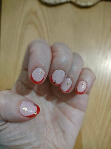 Customer photo review of Betty | Super Jellies DIY Hard Semi Cured Gel Nail Wraps