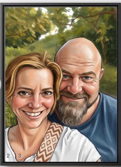 Customer photo review of ColorSketch Poster Dein Foto als handgezeichnete Karikatur