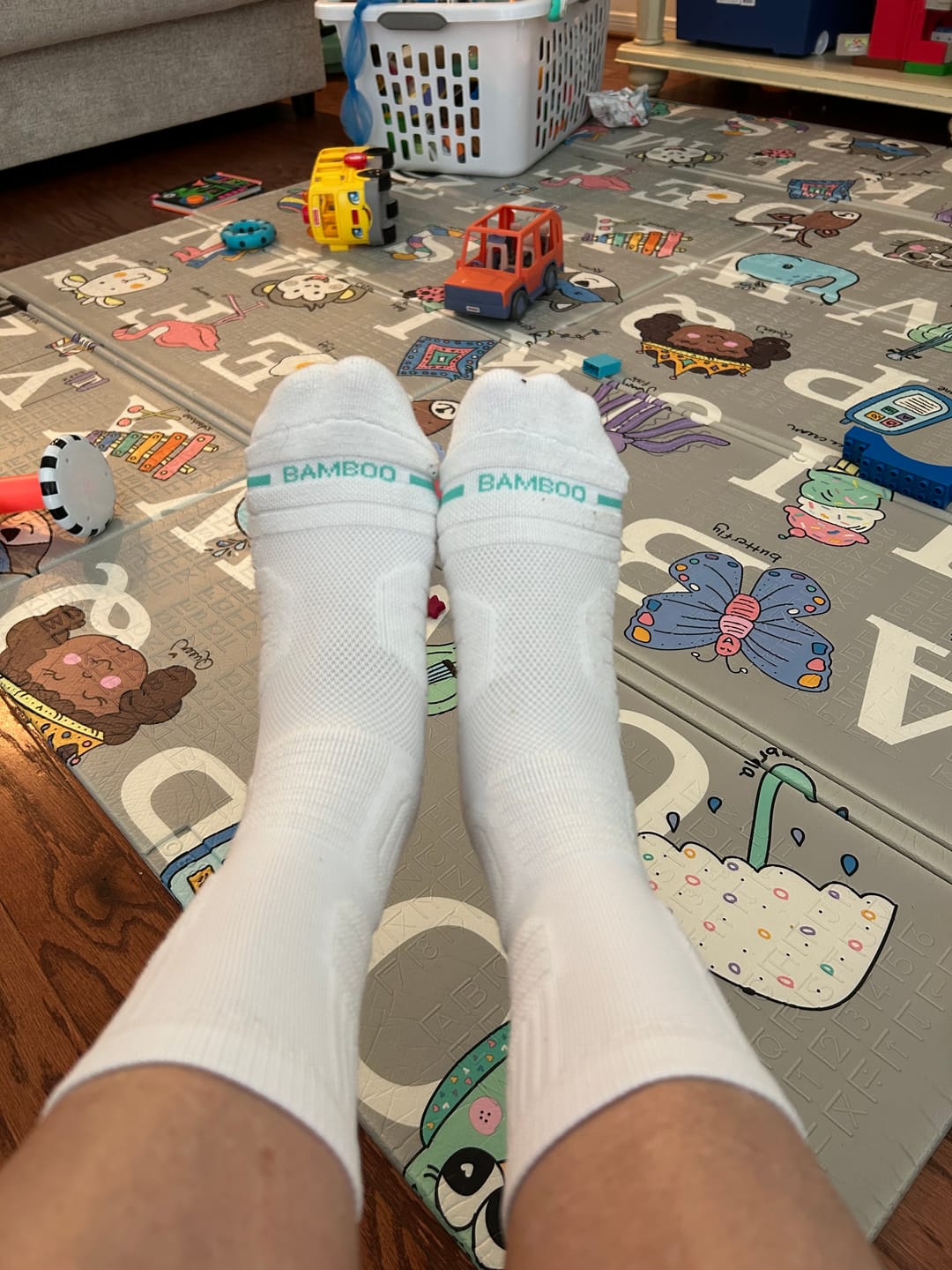 Customer photo review of Premium Anti-Fatigue Bamboo Footsleeves