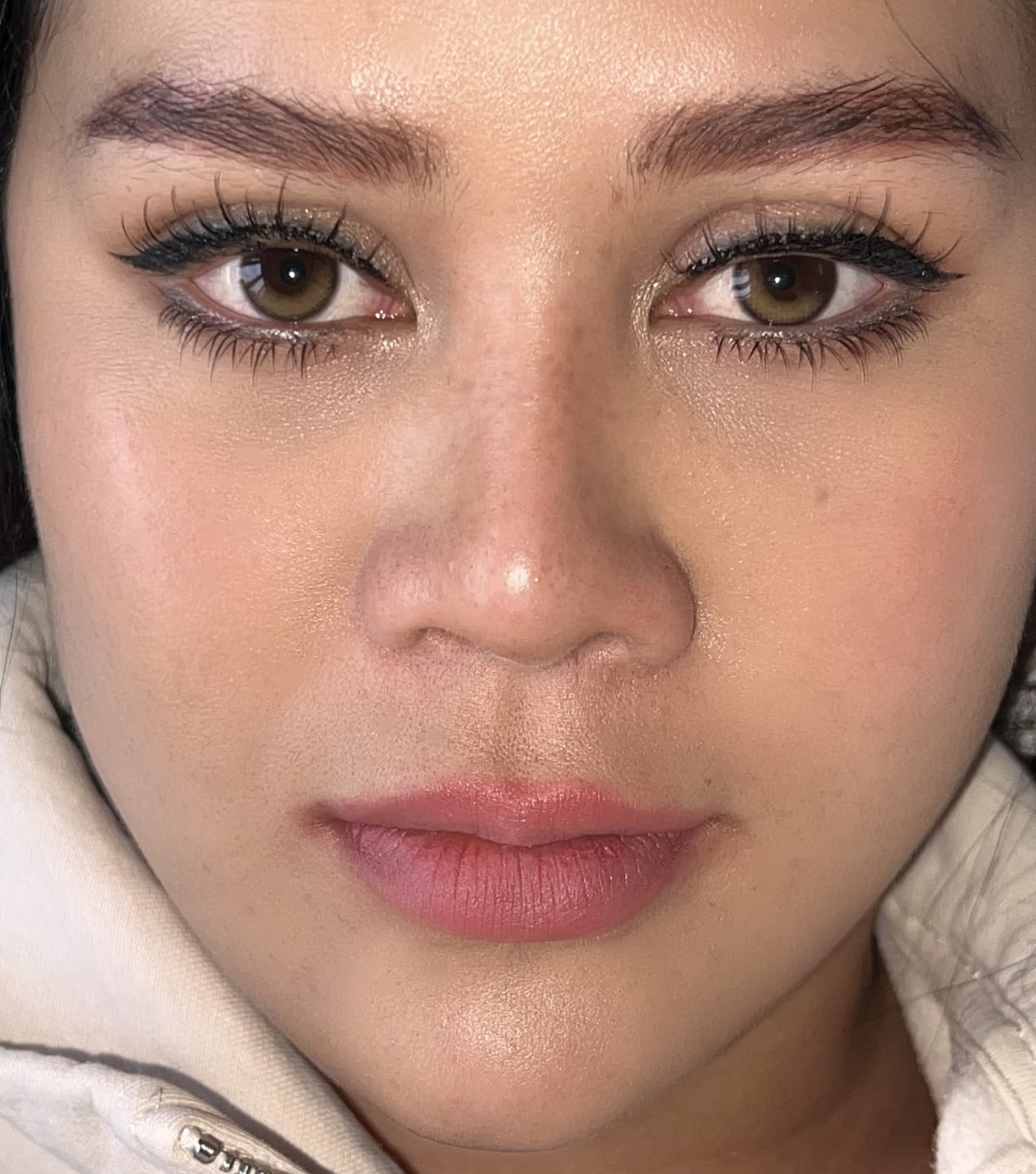 Customer photo review of OLENS Glowy Natural Latte Brown Monthly (2 Pack)