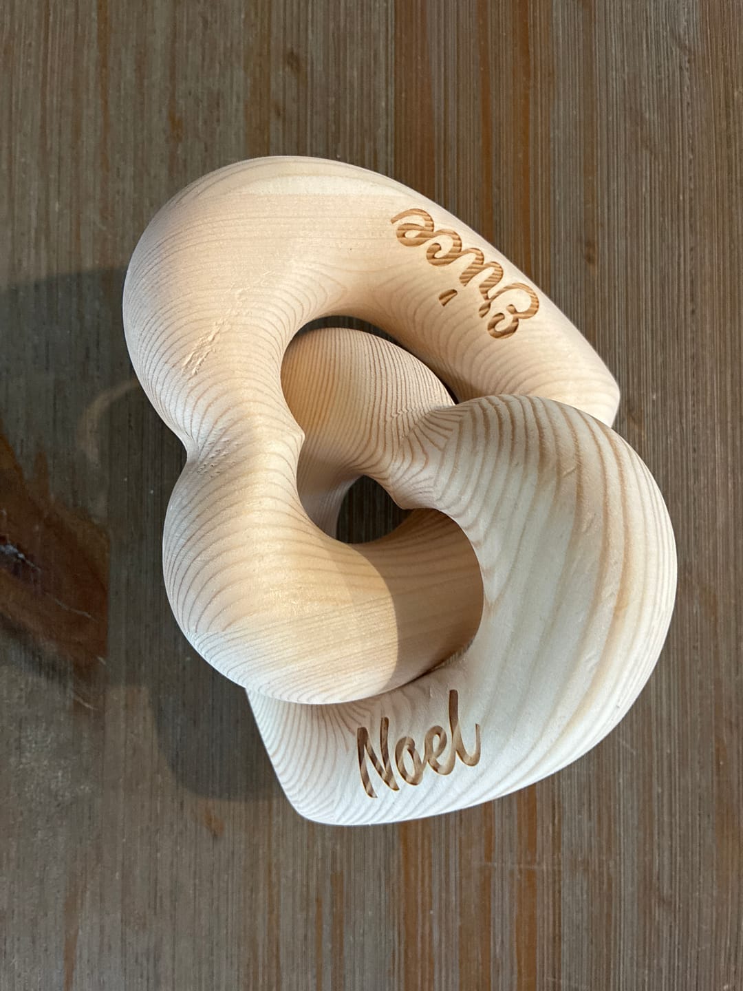 Customer photo review of Romantic Couple - Personalized Infinity Heart Sculpture