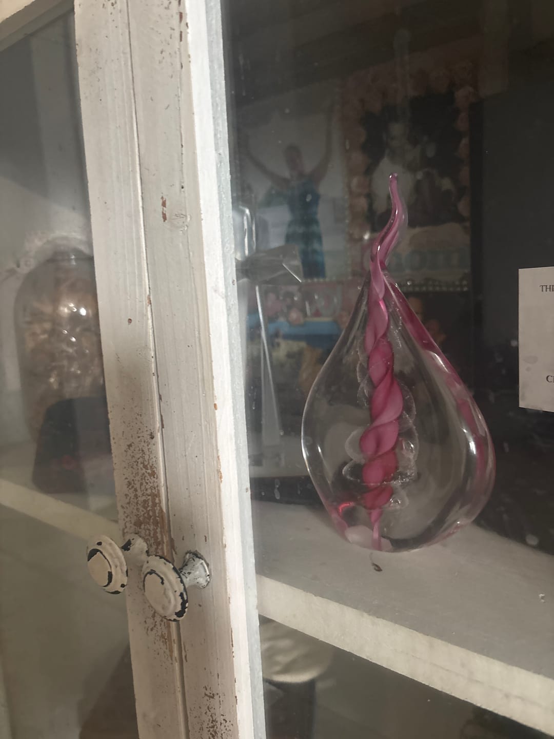 Customer photo review of Memorial Glass Flame with Cremation Ashes
