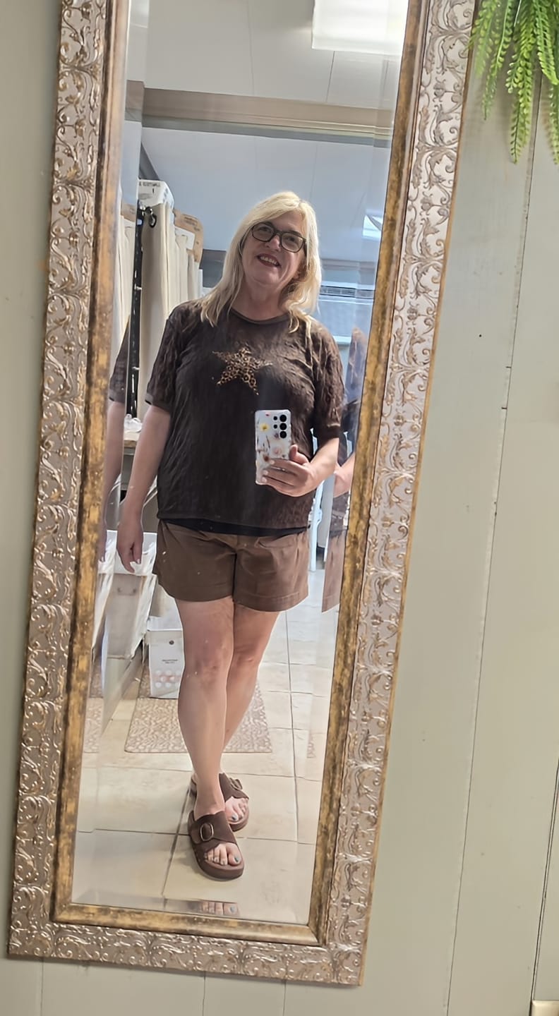 Customer photo review of Leopard Crush Top