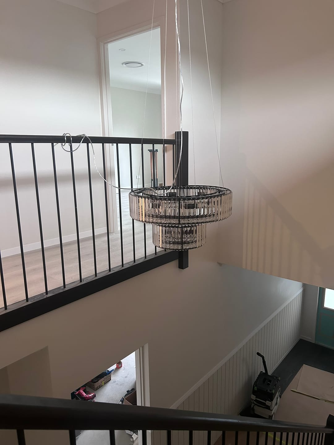 Customer photo review of Glam Luxury 12-Light Crystal Accents Tiered Round Drum Chandelier