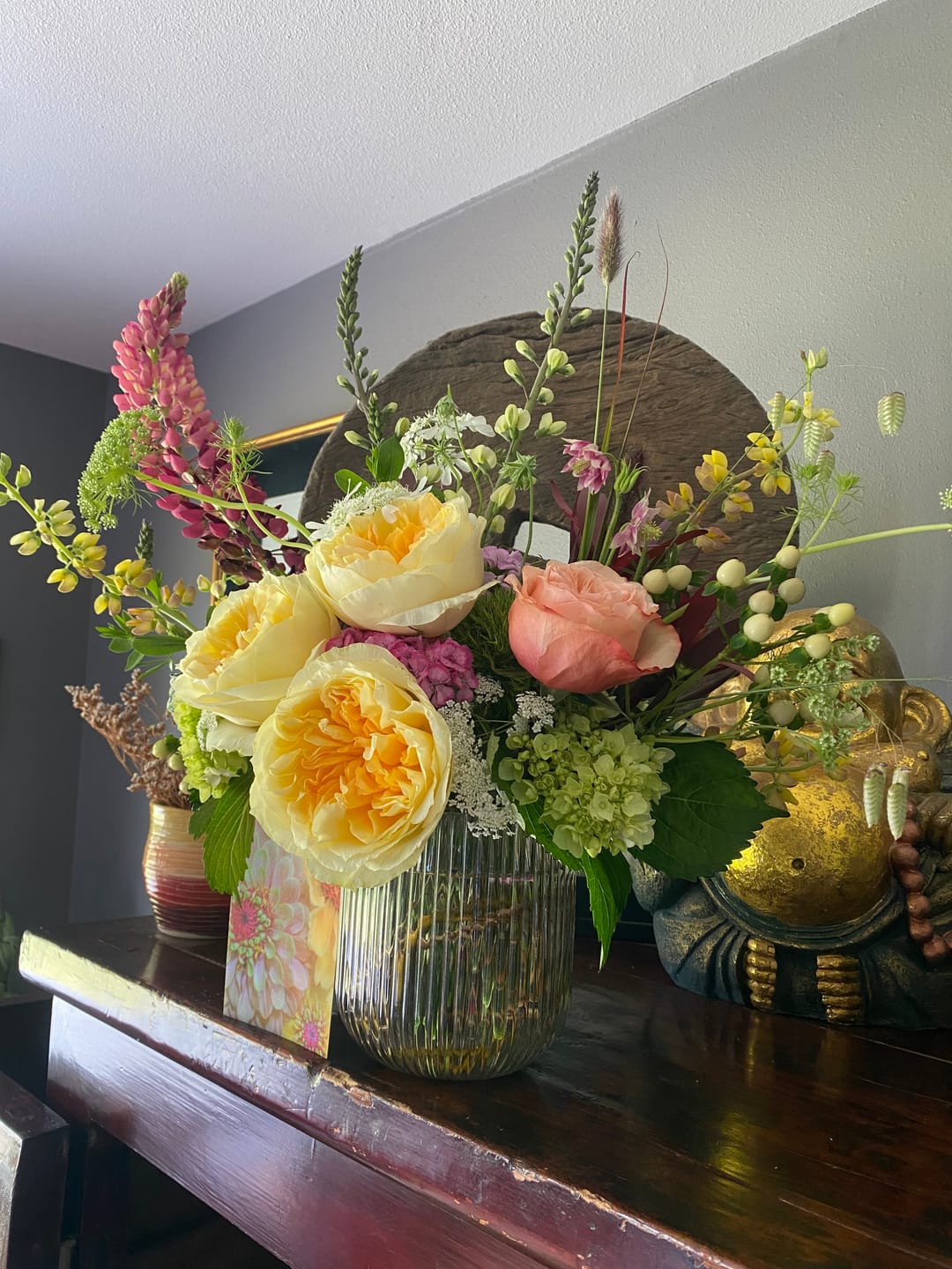 Customer photo review of Herban Bloom Designer's Choice Seasonal Arrangement