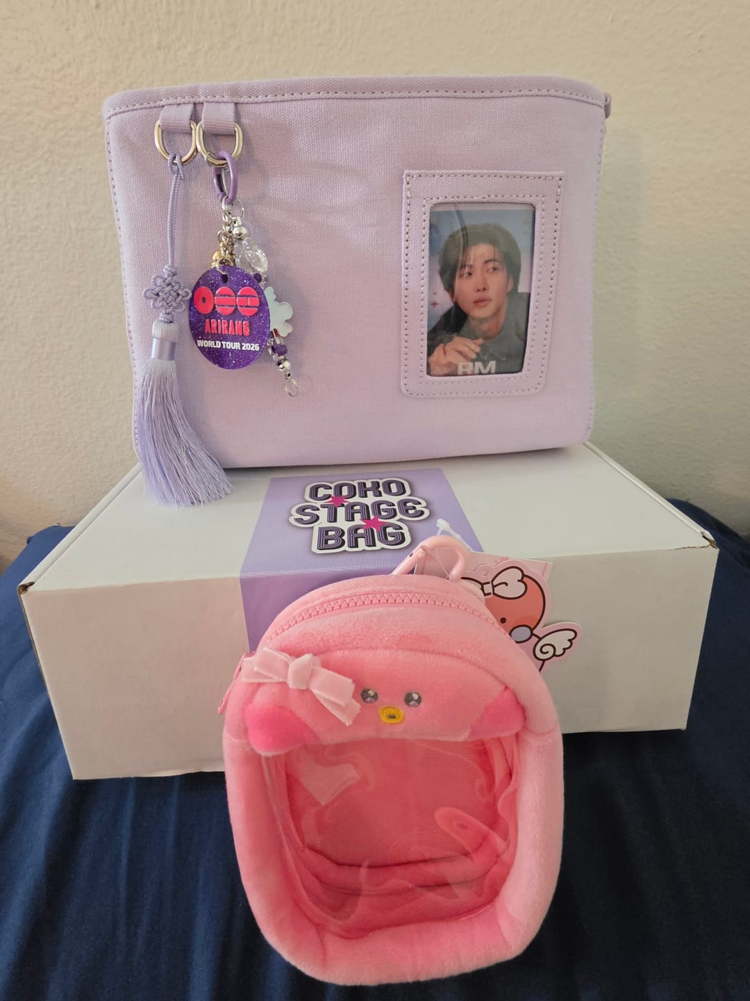 Customer photo review of BT21 - RIBBONED U MININI CLEAR BAG CHARM POUCH