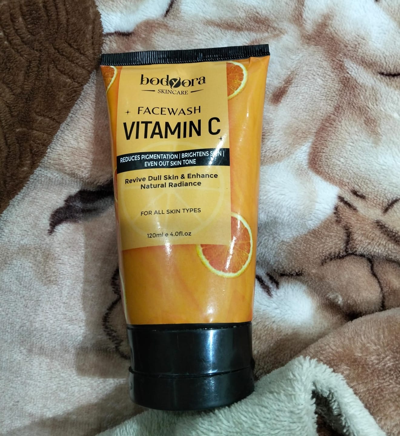 Customer photo review of Vitamin C Face Wash
