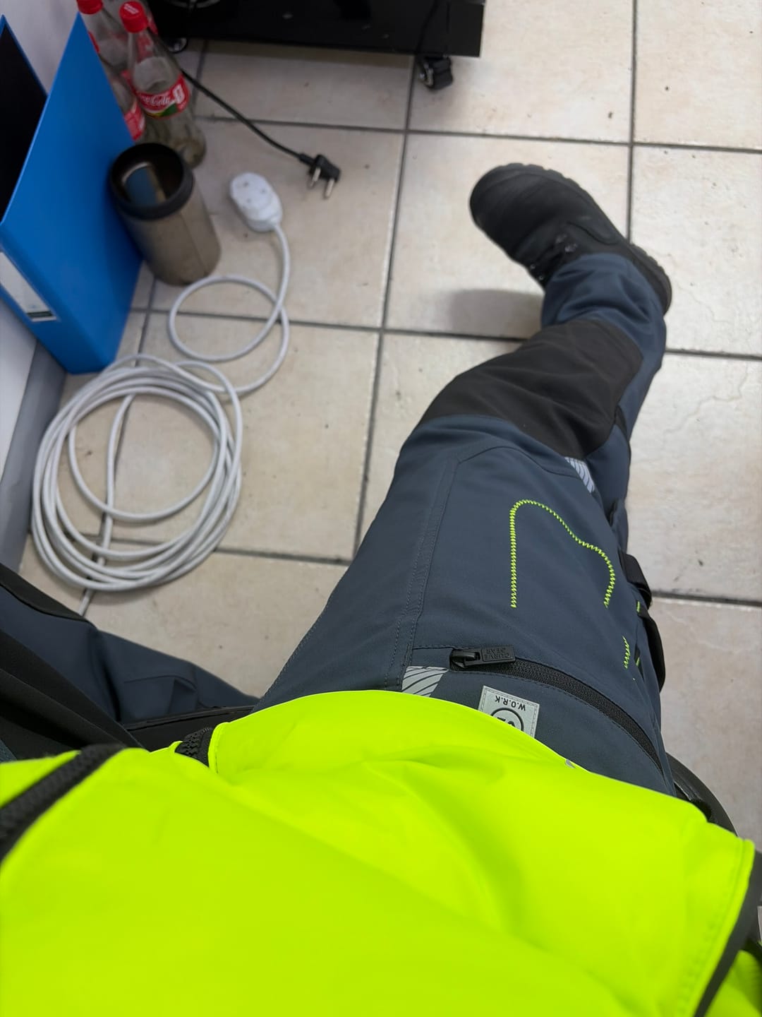 Customer photo review of W.O.R.K Kinetic Stretch Pant Grey