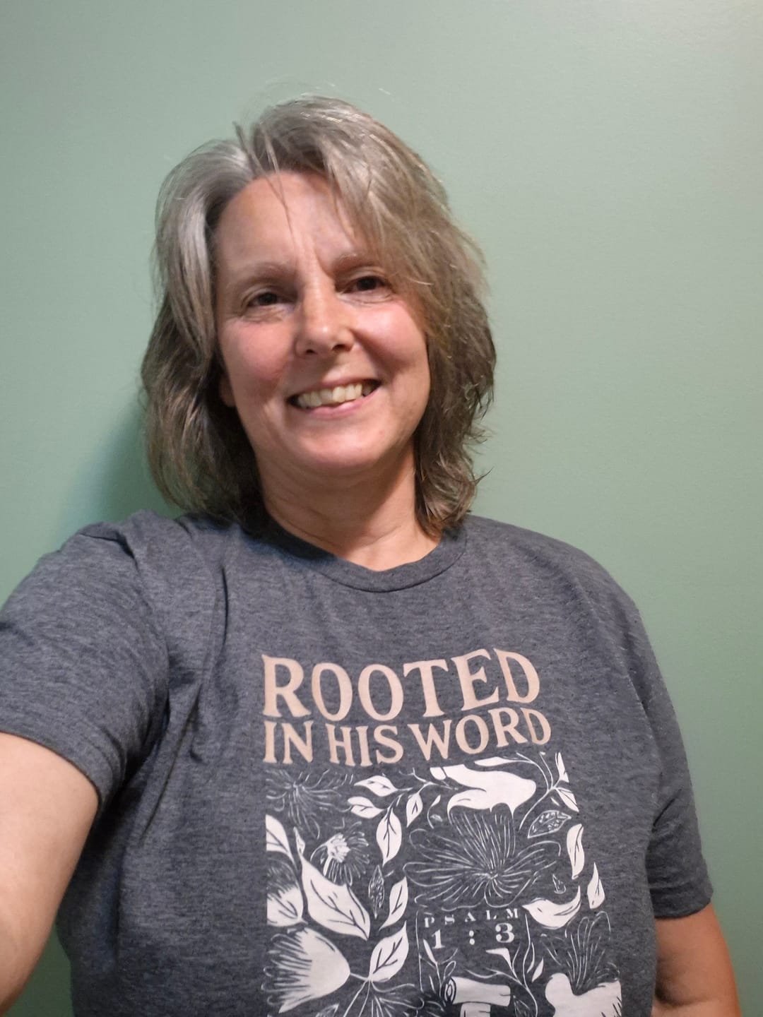 Customer photo review of Rooted in His Word T-Shirt