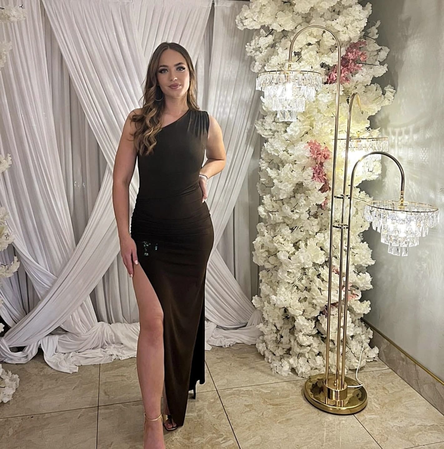Customer photo review of SIENNA DRESS dark brown