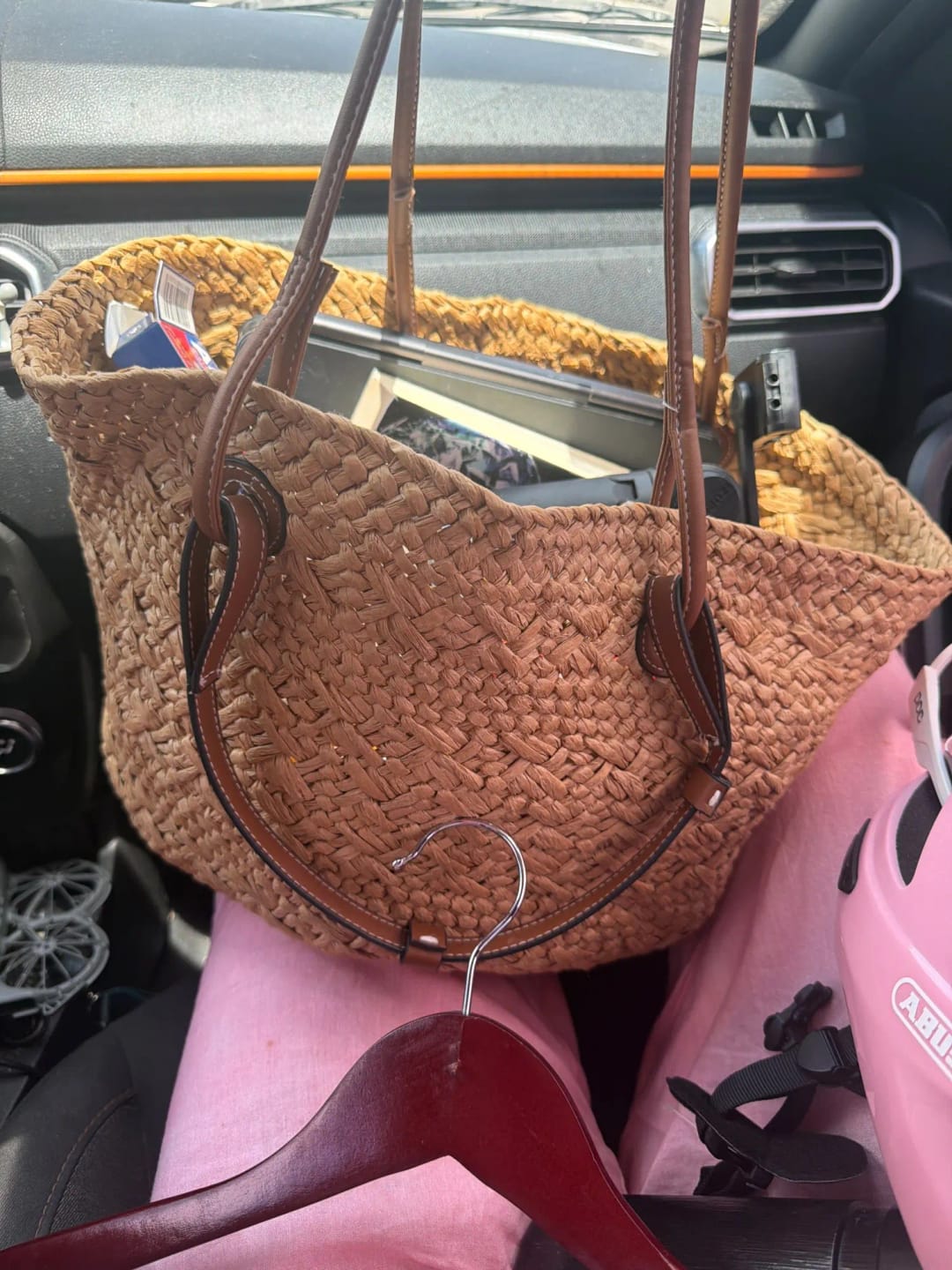 Customer photo review of Margot Woven Summer Tote