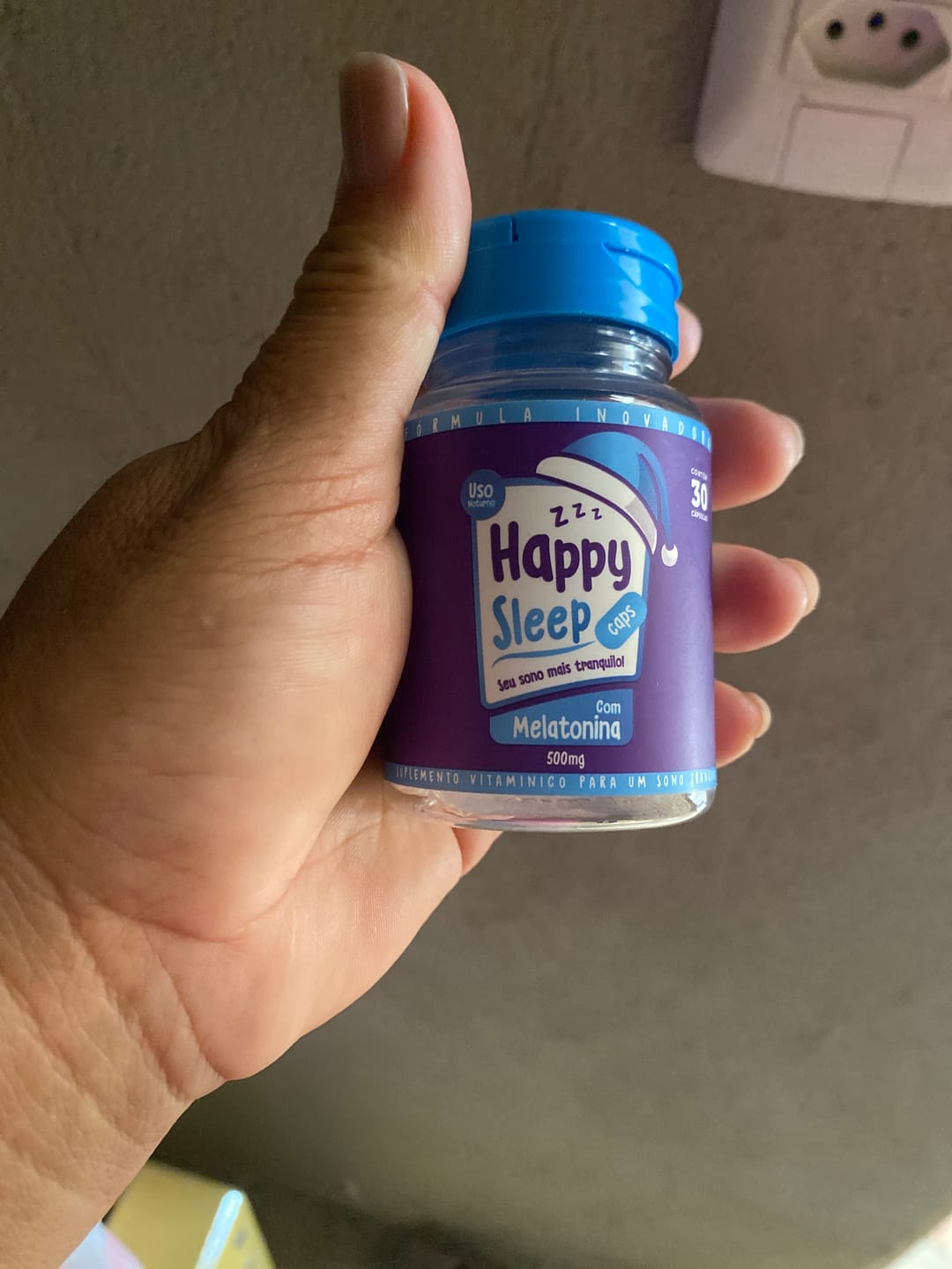 Customer photo review of Melatonina Happy Sleep 2 Potes