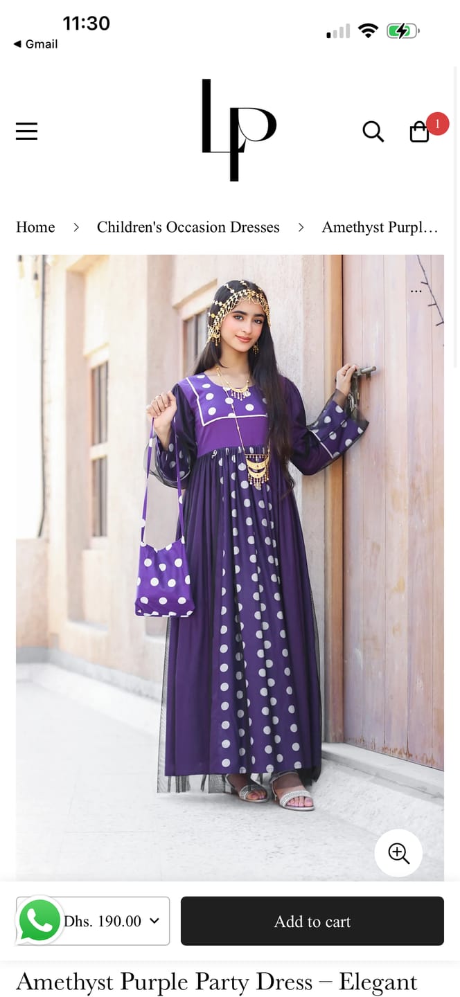 Customer photo review of Amethyst Purple Party Dress – Elegant Girls Occasion Dress – UAE