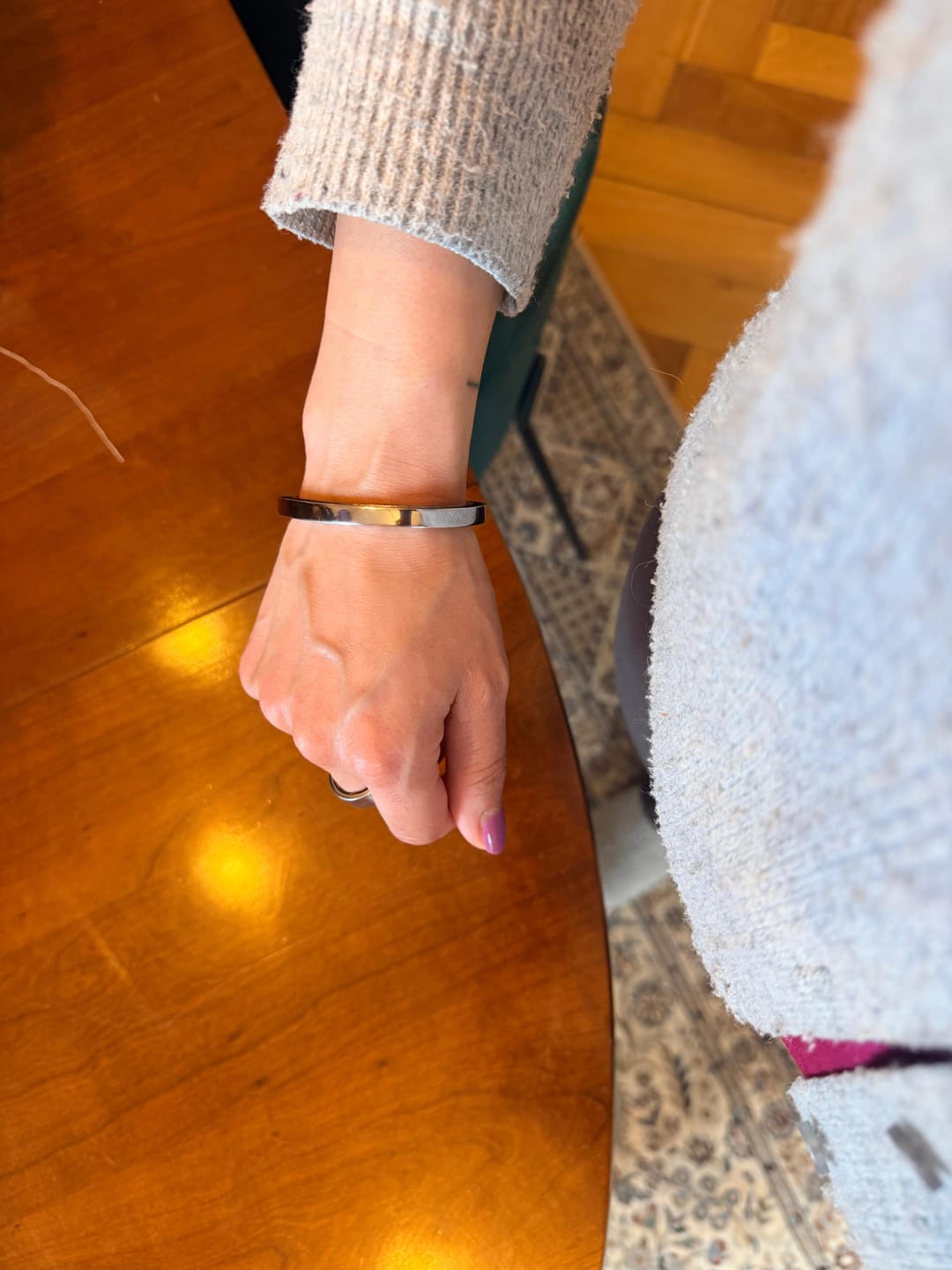 Customer photo review of Hair-tie Hider Cuff Bracelet